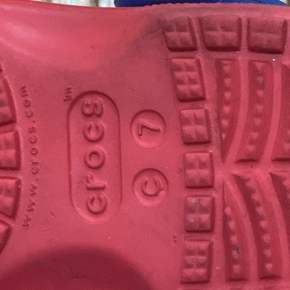 Boys Crocs American Flag Size 7 GUC - Picture 7 of 7